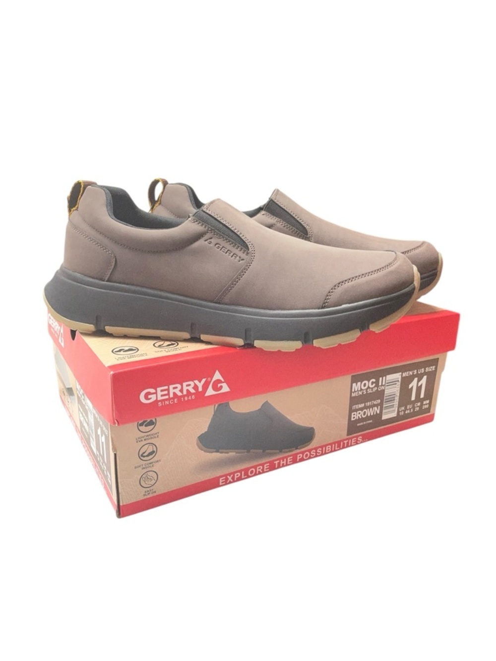 Gerry MOC II Brown Men's Slip-on Loafers Size: 11